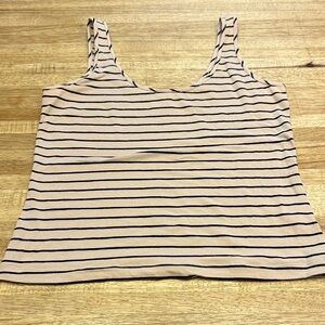 Cabi striped Charm Tank, Camel/Black, Small